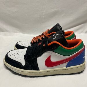 Jordan Sneakers with Orange and Black Accents